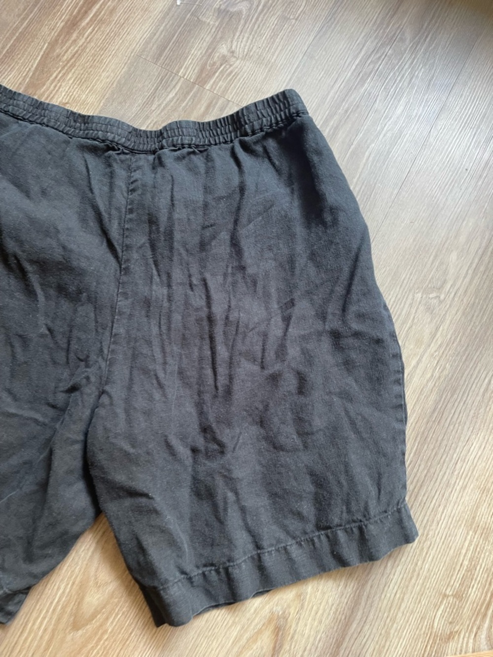 J. Jill Pure Jill Linen Shorts • Classic Black Pull-On Boho Capsule Chic Size L - Picture 8 of 12